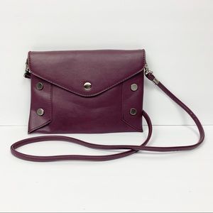 Sondra Roberts Squared Envelope Style Crossbody with Metal Detail